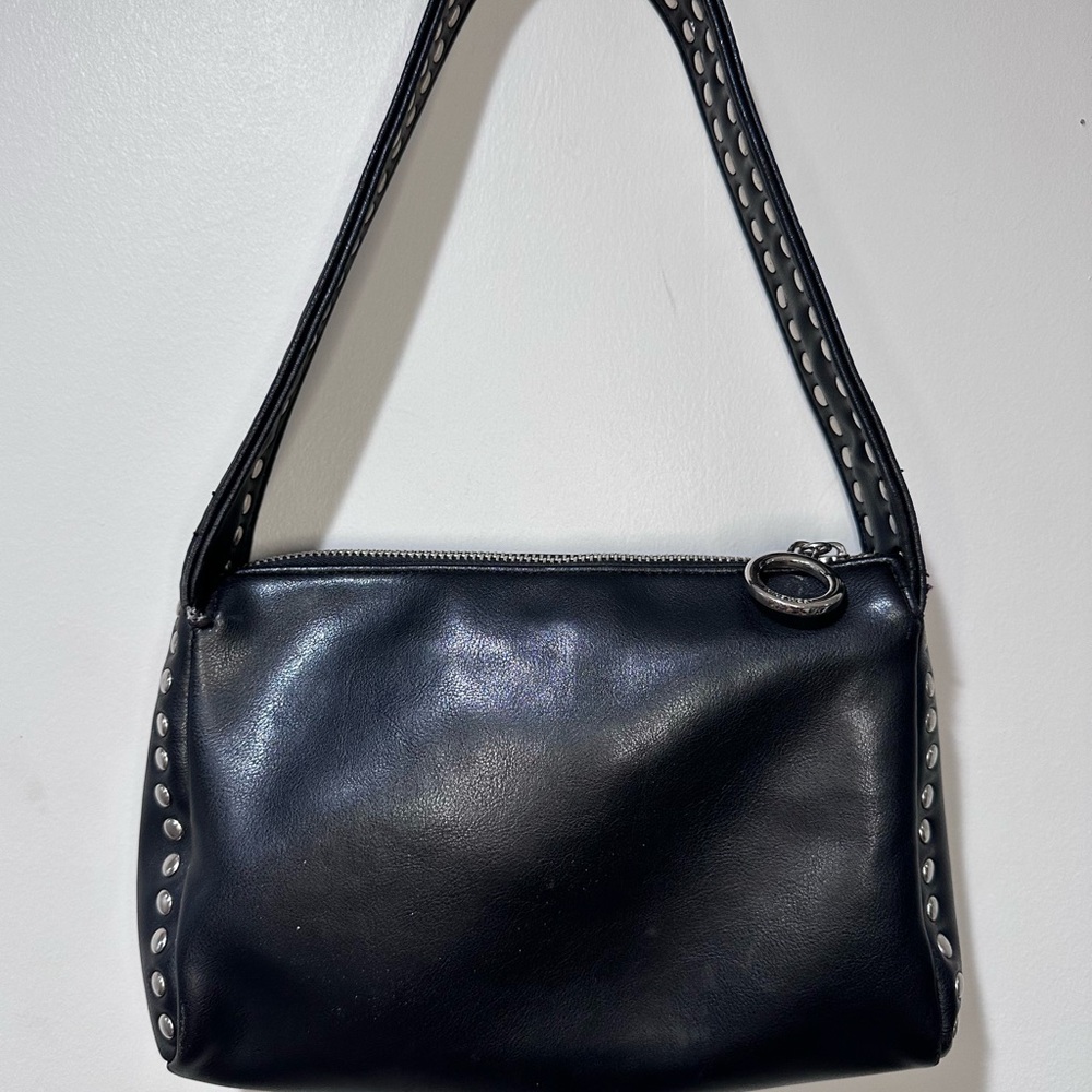 Vintage y2k Nine West Black Studded Shoulder Bag